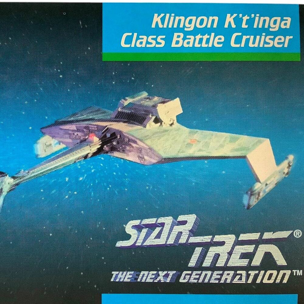 Klingon K't'inga Class Battle Cruiser, Star Trek, 1992, Impel Card No.032